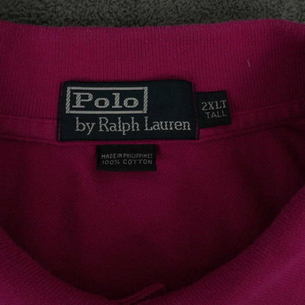 Polo Ralph Lauren Polo Shirt Lot Mens 2XLT Pink Short Sleeve Pique Cotton Tall